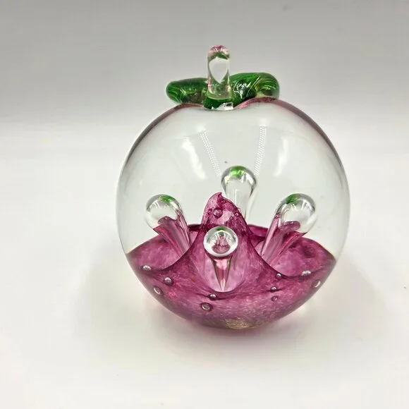 Caithness Glass Windfall Ruby Apple Paperweight Scotland Teacher Nature Decor - Picture 9 of 14